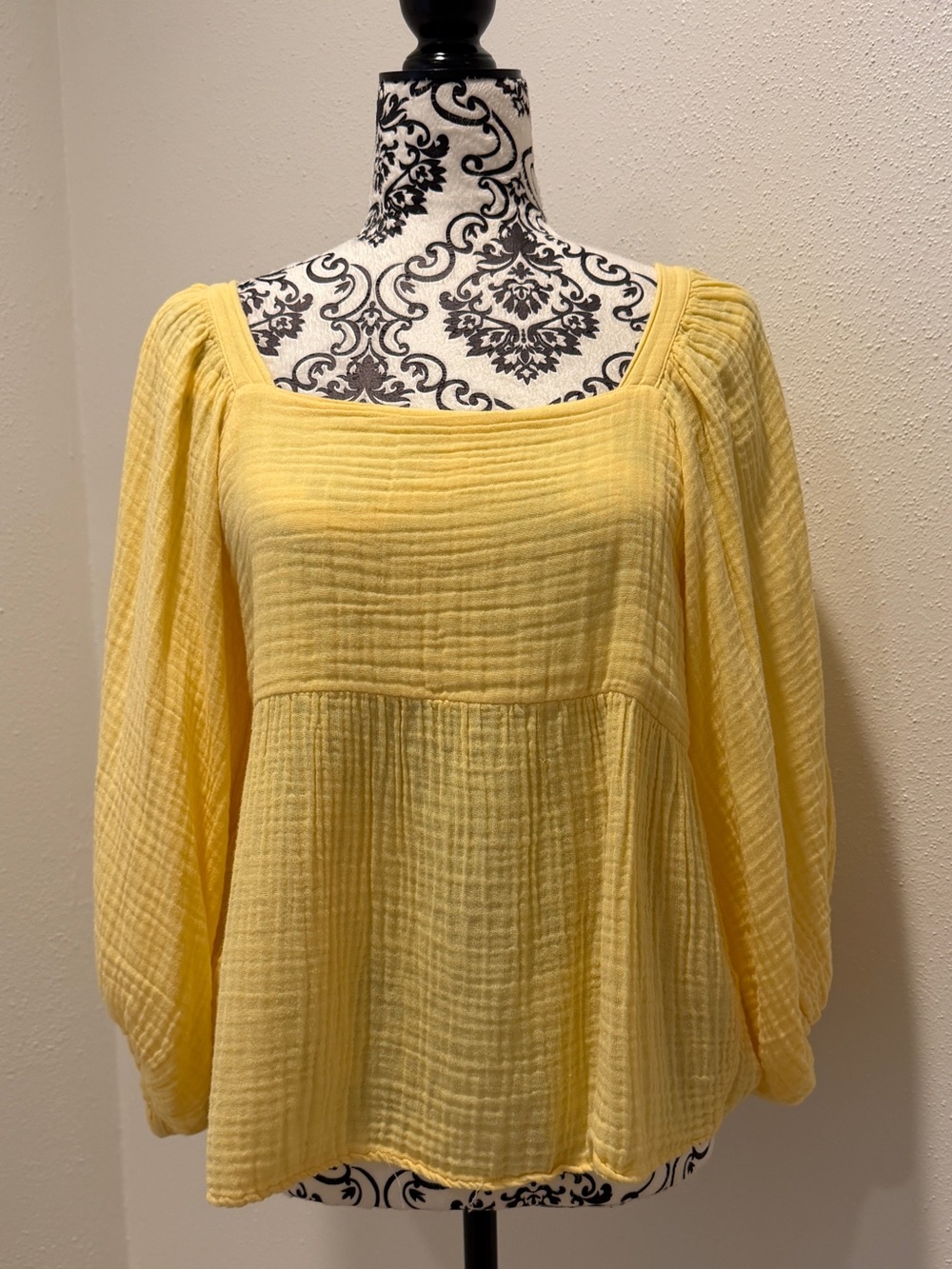 Michael Stars Patsy Square Neck Cotton Gauze Top